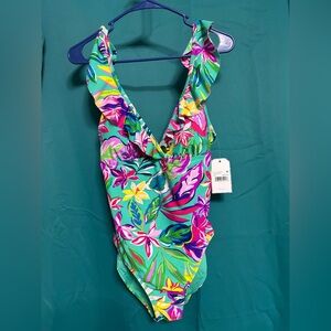 Women’s Tropical Floral One-Piece Swimsuit -NWT